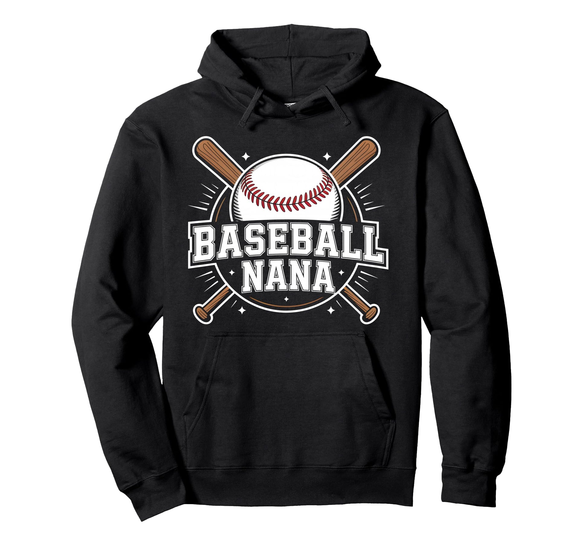 Baseball Nana Grandma Softball Sports Hoodie - Trendy Graphic for Adults - T-Shirt, Sweatshirt, Hoodie