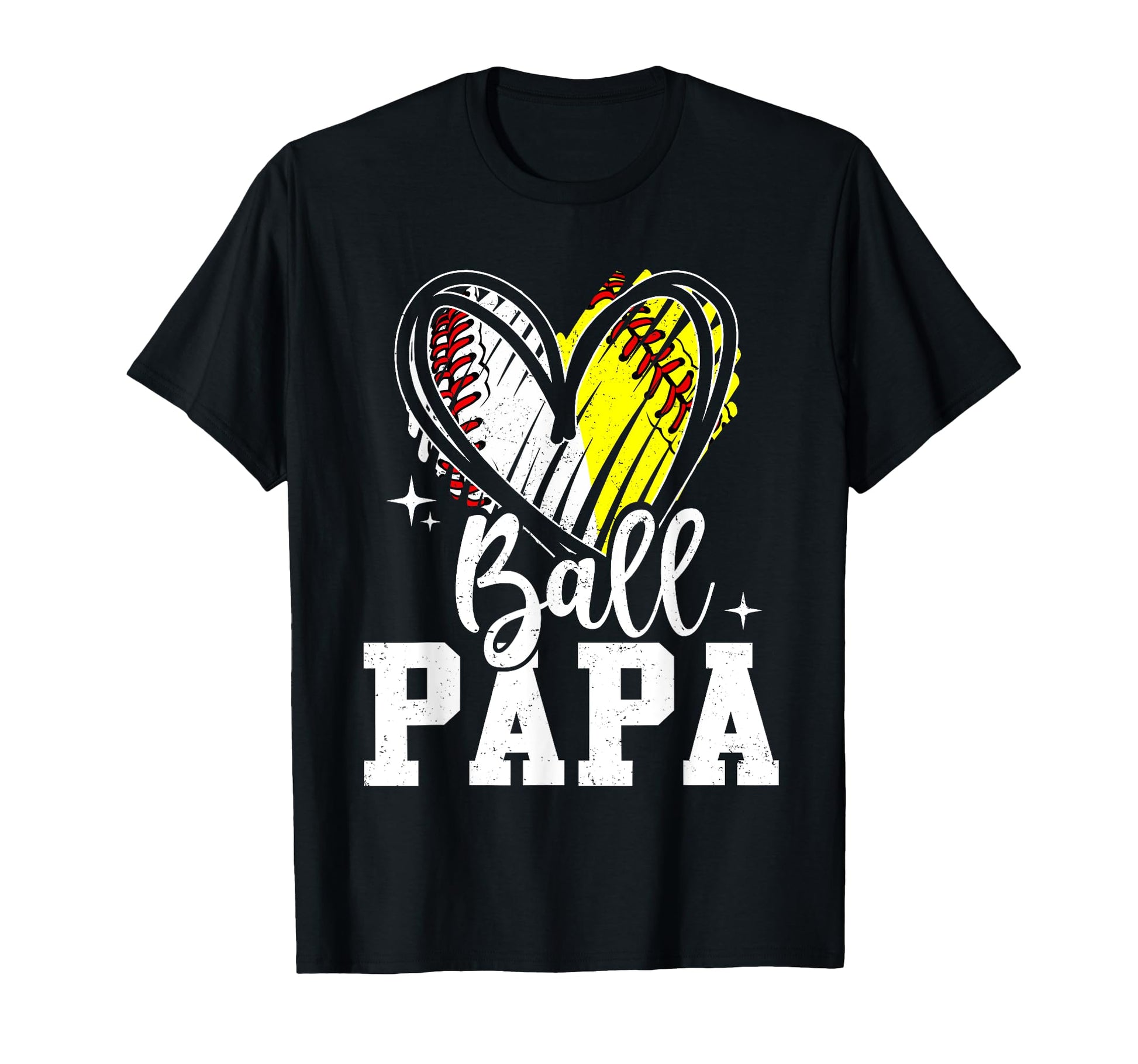 Ball Papa Softball Baseball Dad Fathers T-Shirt - Graphic Print for Adults - T-Shirt, Sweatshirt, Hoodie