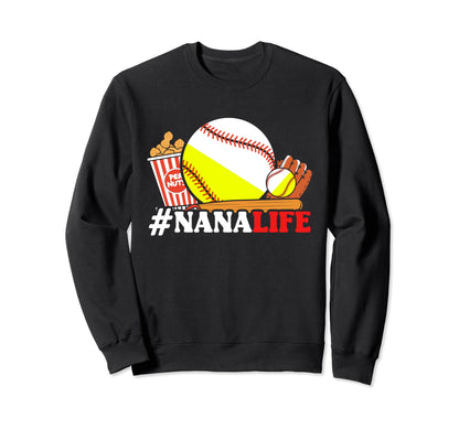 Nana Ballers Softball Baller Sweatshirt - Novelty Apparel Men Women - T-Shirt, Sweatshirt, Hoodie