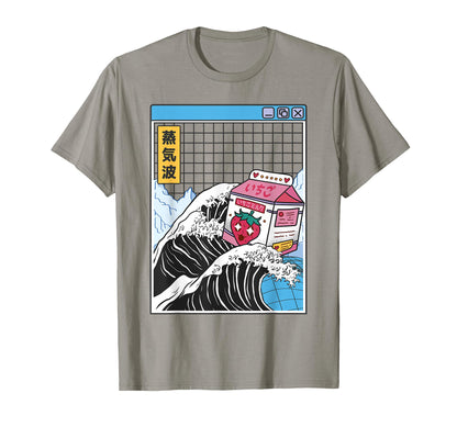 Strawberry Milk Kanagawa Wave Digital T-Shirt - Aesthetic Graphic Unisex - T-Shirt, Sweatshirt, Hoodie