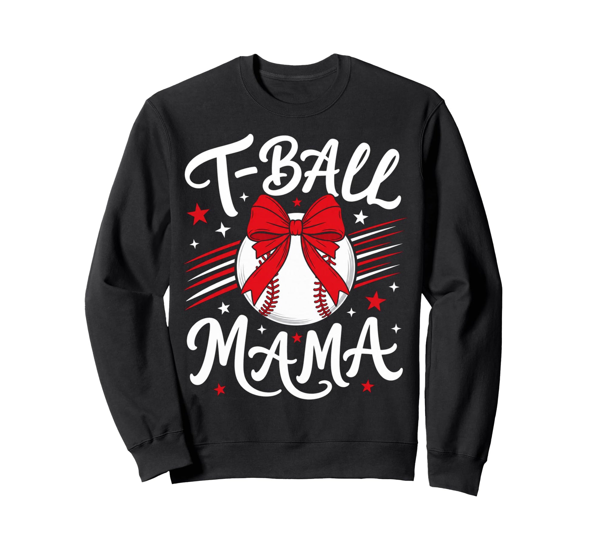 Baseball Bow T Ball Moms Sweatshirt - Novelty Apparel Men Women - T-Shirt, Sweatshirt, Hoodie