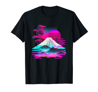 Vaperwave Aesthetic Glitch Retrowave T-Shirt - Custom Art Print Unisex - T-Shirt, Sweatshirt, Hoodie