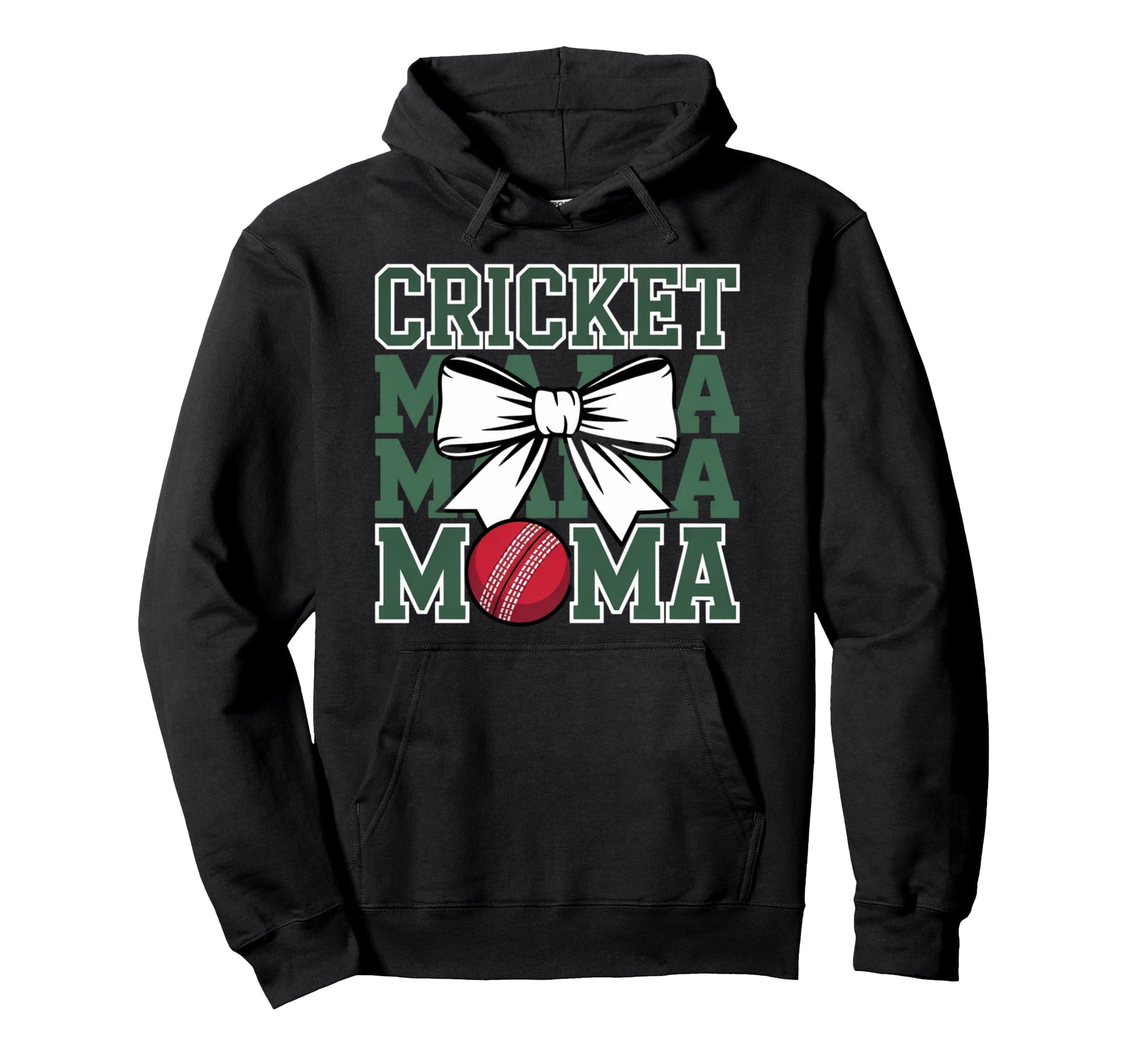 Cricket Mama Coquette Bow Game Day Hoodie - Fun Novelty Design Unisex - T-Shirt, Sweatshirt, Hoodie