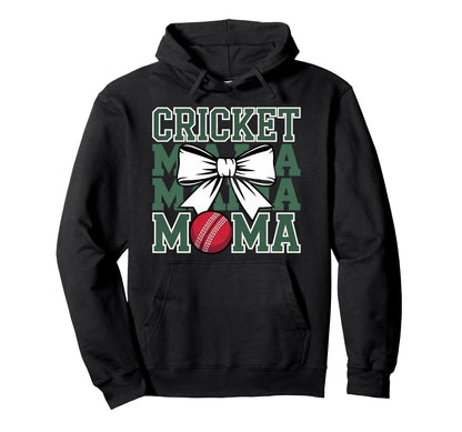 Cricket Mama Coquette Bow Game Day Hoodie - Fun Novelty Design Unisex - T-Shirt, Sweatshirt, Hoodie