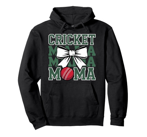 Cricket Mama Coquette Bow Game Day Hoodie - Fun Novelty Design Unisex - T-Shirt, Sweatshirt, Hoodie