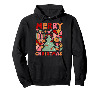 Merry Boho Rainbow Hippie Groovy Hoodie - Streetwear Style for Adults - T-Shirt, Sweatshirt, Hoodie
