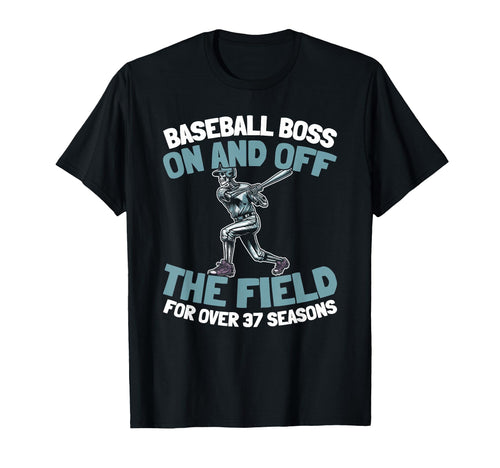 37 Years Old Baseballer Baseball T-Shirt - Unique Graphic for Adults - T-Shirt, Sweatshirt, Hoodie