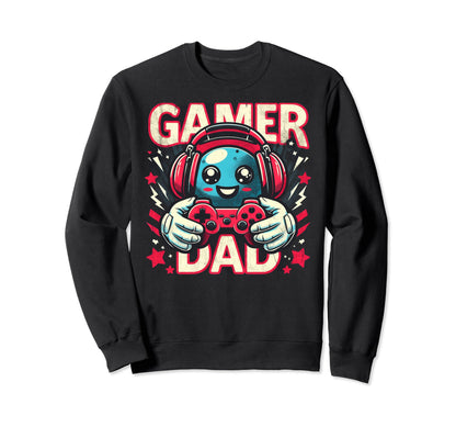 Gamer Dad Game Controller Gaming Sweatshirt - Streetwear Style Men Women - T-Shirt, Sweatshirt, Hoodie