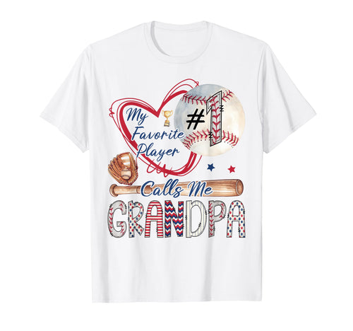 My Favorite Player Calls Me Grandpa T-Shirt - Trendy Graphic Unisex - T-Shirt, Sweatshirt, Hoodie