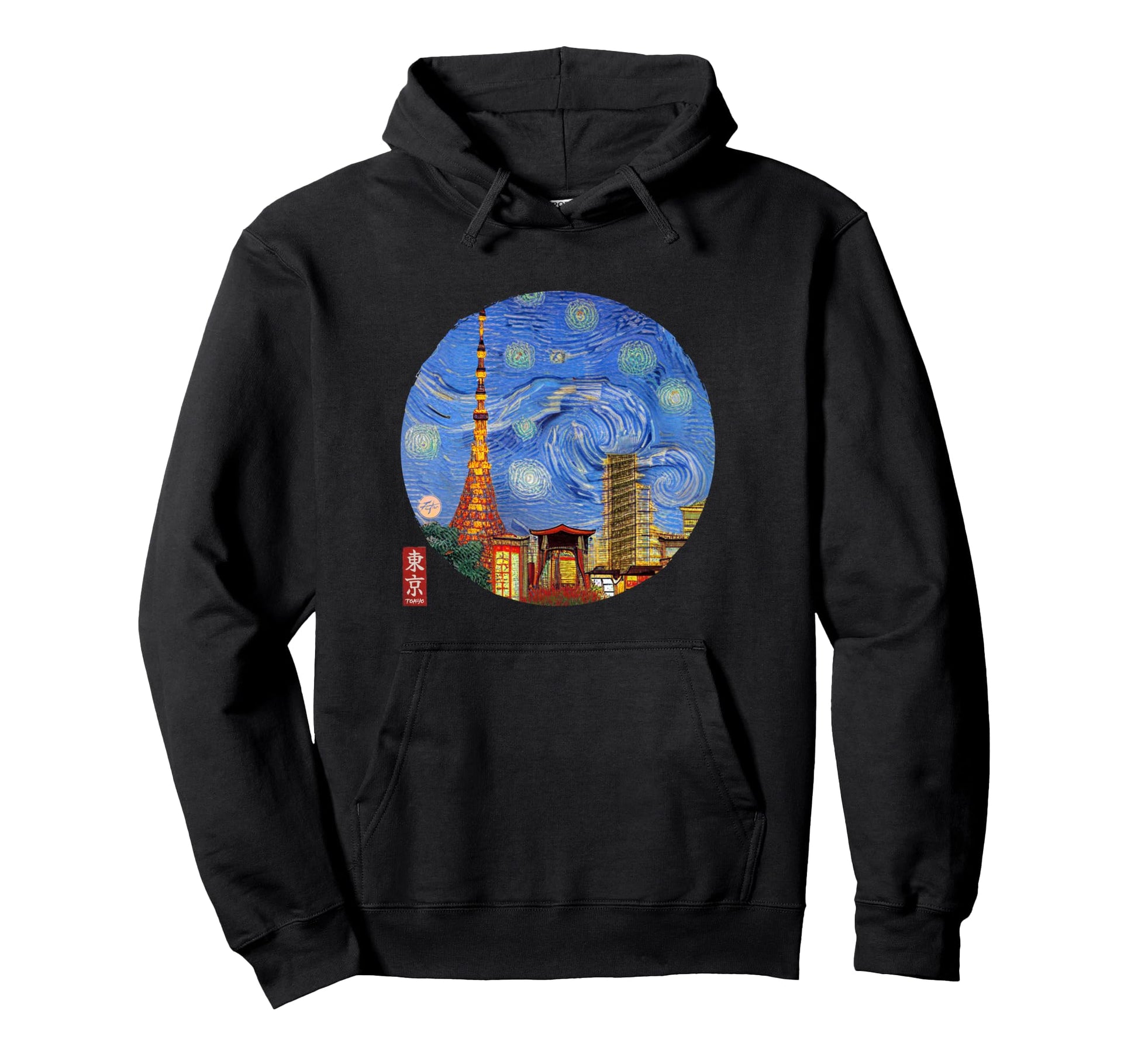 Tokyo 90S Harajuku Vaporwave Japanese Starry Hoodie - Graphic Print Unisex - T-Shirt, Sweatshirt, Hoodie
