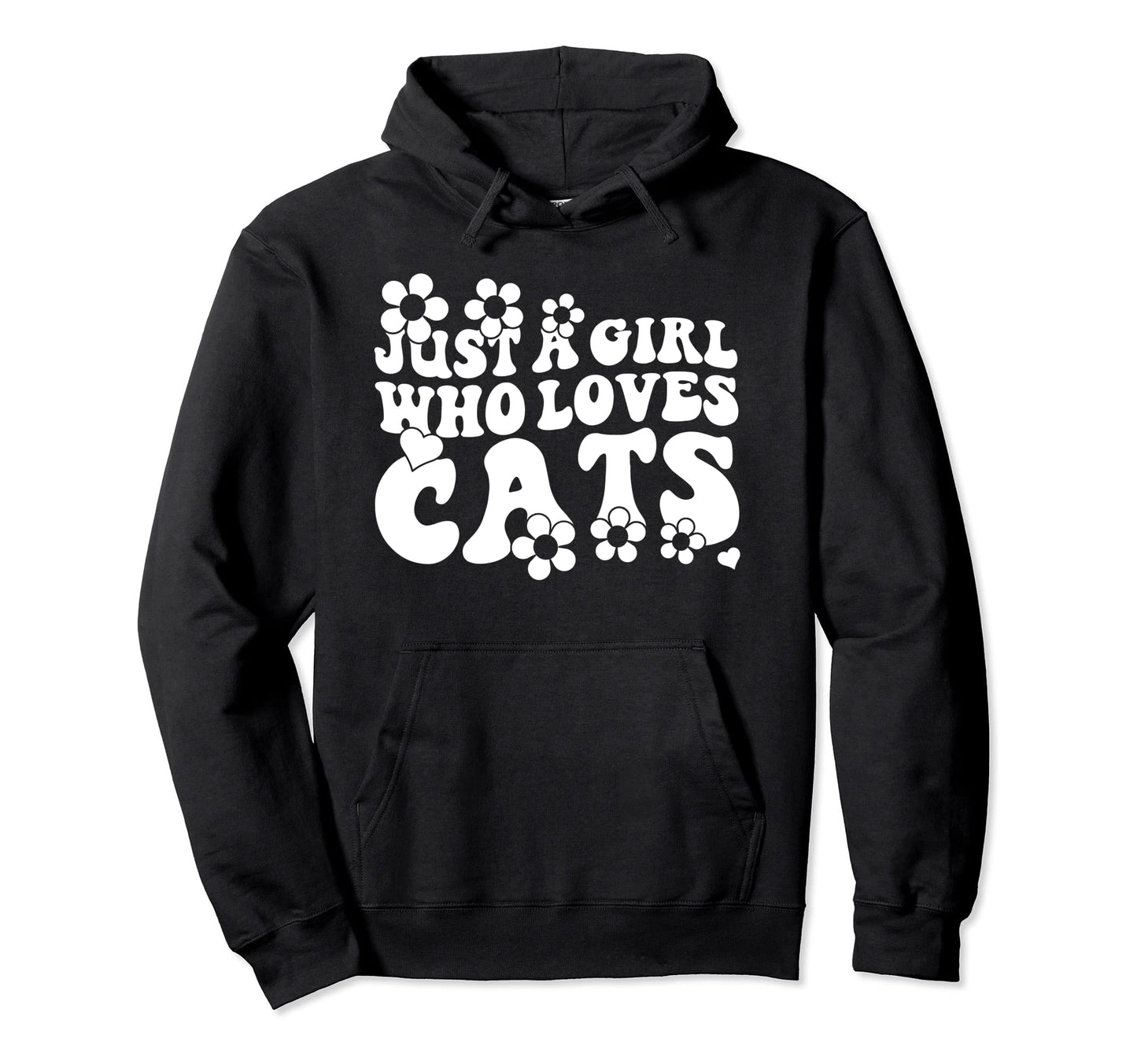 Groovy Boho Hippie Just Who Loves Cats Hoodie - Unique Graphic Unisex - T-Shirt, Sweatshirt, Hoodie