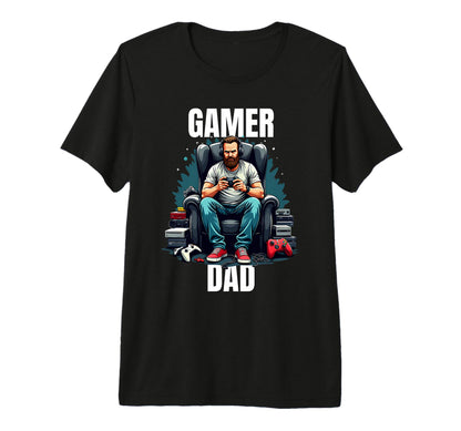 Fathers Day Gift Gamer Dad Tri Blend T-Shirt - Aesthetic Graphic Unisex - T-Shirt, Sweatshirt, Hoodie
