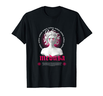Medusa Sculpture Greek Aesthetic T-Shirt - Streetwear Style for Adults - T-Shirt, Sweatshirt, Hoodie