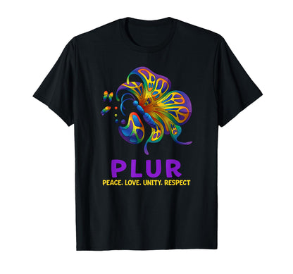 Plur Butterfly Peace Love Unity T-Shirt - Minimalist Print Men Women - T-Shirt, Sweatshirt, Hoodie