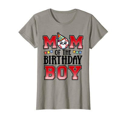 Womens Mom Birthday Baseball Party T-Shirt - Streetwear Style Unisex - T-Shirt, Sweatshirt, Hoodie