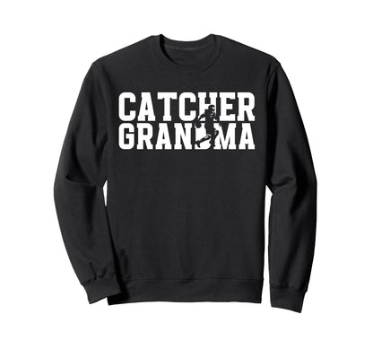 Baseball Catcher Grandma Baseball Sweatshirt - Trendy Graphic Unisex - T-Shirt, Sweatshirt, Hoodie