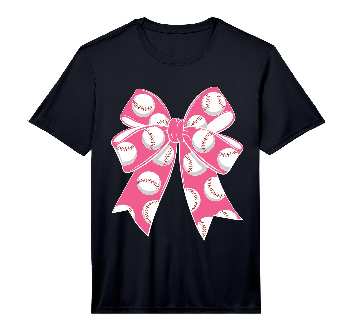 Baseball Coquette Bow Baseball Mom T-Shirt - Custom Art Print Men Women - T-Shirt, Sweatshirt, Hoodie