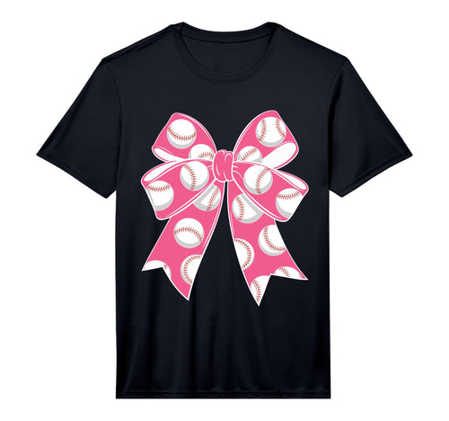 Baseball Coquette Bow Baseball Mom T-Shirt - Custom Art Print Men Women - T-Shirt, Sweatshirt, Hoodie