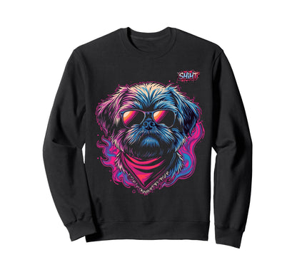 Shiht Rock Star Shih Tzu Sweatshirt - Trendy Graphic for Adults - T-Shirt, Sweatshirt, Hoodie