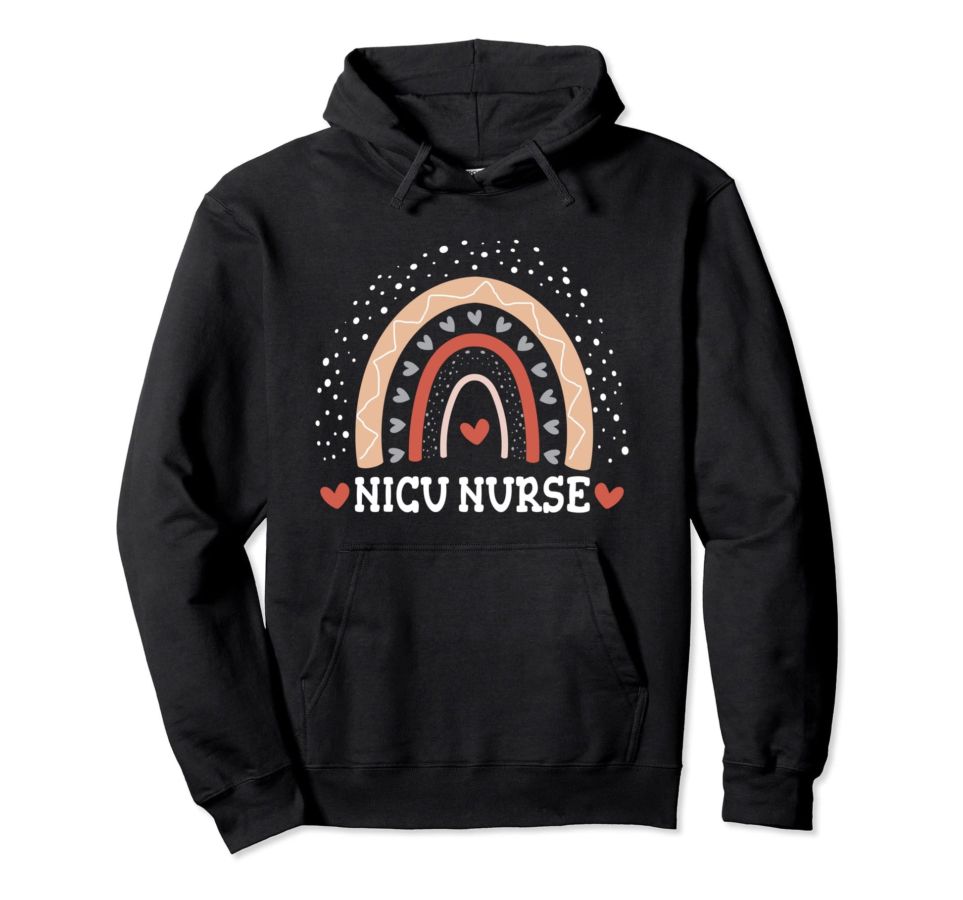 Nicu Nurse Icu Neonatal Boho Rainbow Hoodie - Streetwear Style for Adults - T-Shirt, Sweatshirt, Hoodie