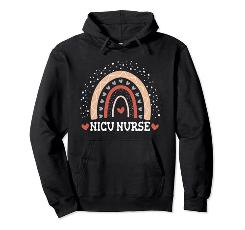 Nicu Nurse Icu Neonatal Boho Rainbow Hoodie - Streetwear Style for Adults - T-Shirt, Sweatshirt, Hoodie