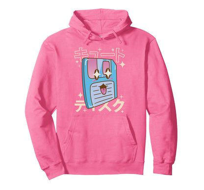 Kawaii Floppy Disk 90S Tech Anime Hoodie - Casual Everyday Wear for Adults - T-Shirt, Sweatshirt, Hoodie
