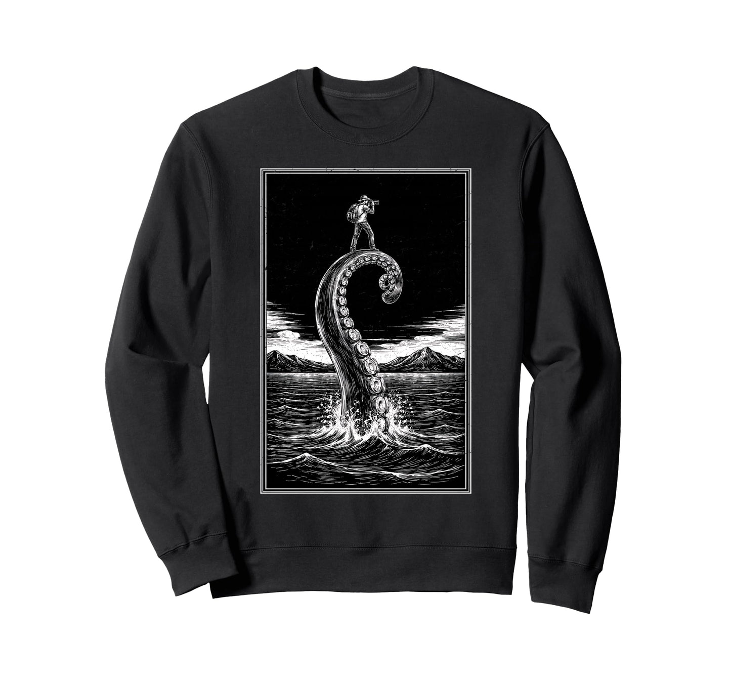 Photographer Octopus Moon Camera Sweatshirt - Streetwear Style Men Women - T-Shirt, Sweatshirt, Hoodie