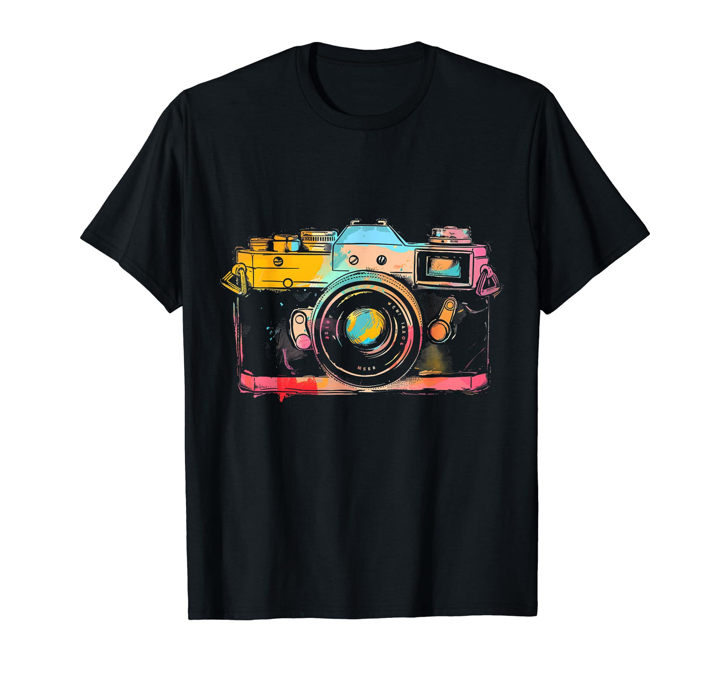 Photographer Camera Watercolor T-Shirt - Trendy Graphic for Adults - T-Shirt, Sweatshirt, Hoodie
