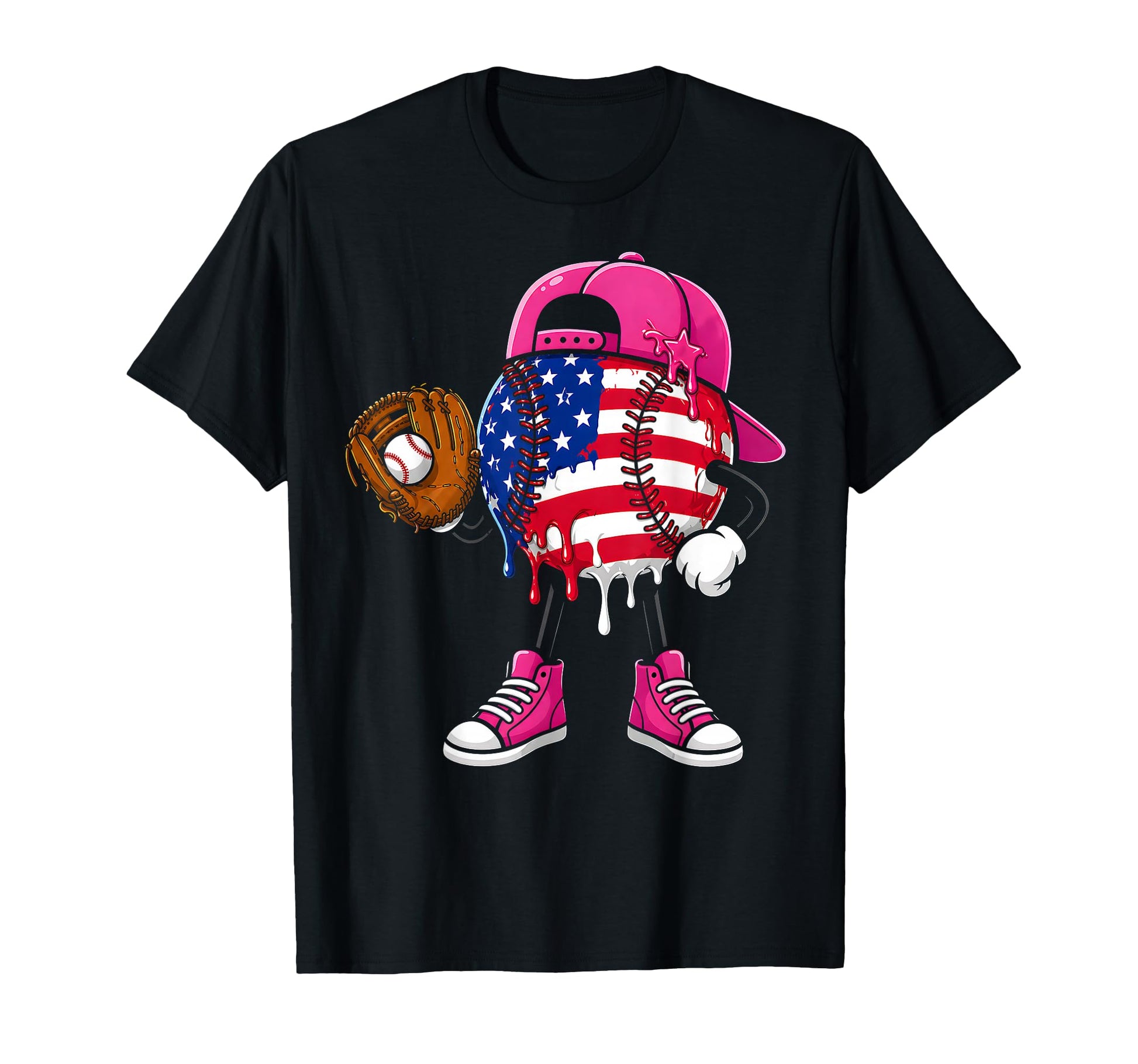 Baseball Ice Cream Drip Catcher T-Shirt - Unique Graphic Men Women - T-Shirt, Sweatshirt, Hoodie