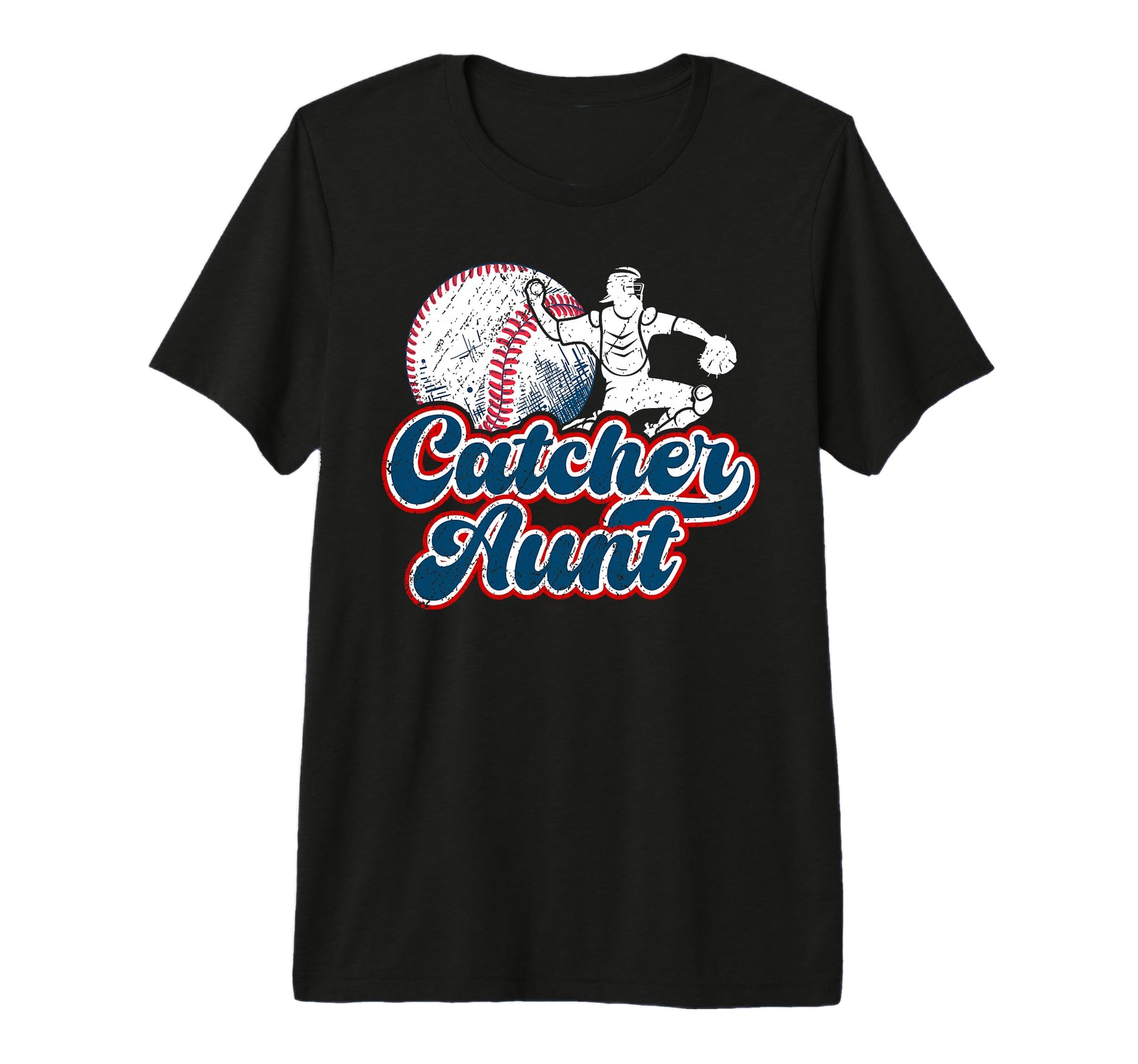 Baseball Catcher Aunt Baseball Catcher T-Shirt - Trendy Graphic for Adults - T-Shirt, Sweatshirt, Hoodie