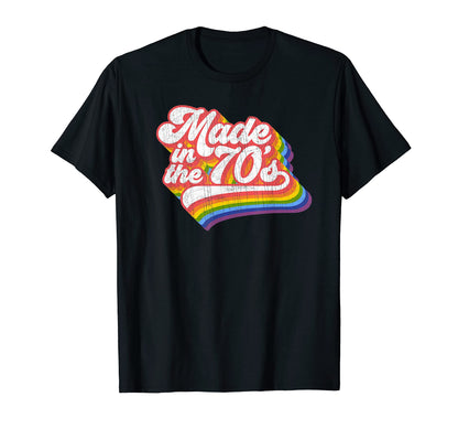 Disco Rainbow Made 70S T-Shirt - Custom Art Print for Adults - T-Shirt, Sweatshirt, Hoodie