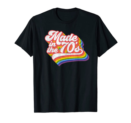 Disco Rainbow Made 70S T-Shirt - Custom Art Print for Adults - T-Shirt, Sweatshirt, Hoodie