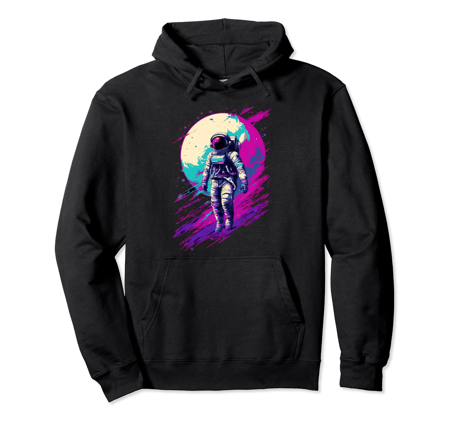 Astronaut Vaporwave Aesthetic Glitch Hoodie - Graphic Print for Adults - T-Shirt, Sweatshirt, Hoodie