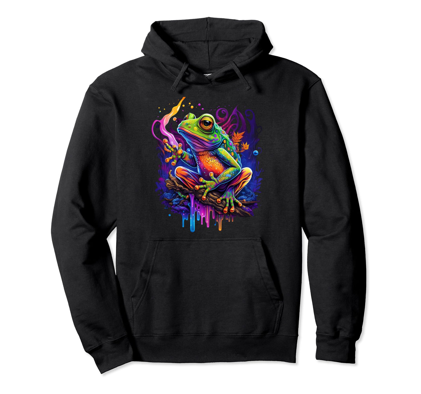Colorful Frog Toad Lover Rainbow Hoodie - Fun Novelty Design for Adults - T-Shirt, Sweatshirt, Hoodie