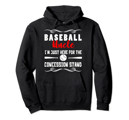 Im Just Here Concession Stand Baseball Hoodie - Minimalist Print Men Women - T-Shirt, Sweatshirt, Hoodie