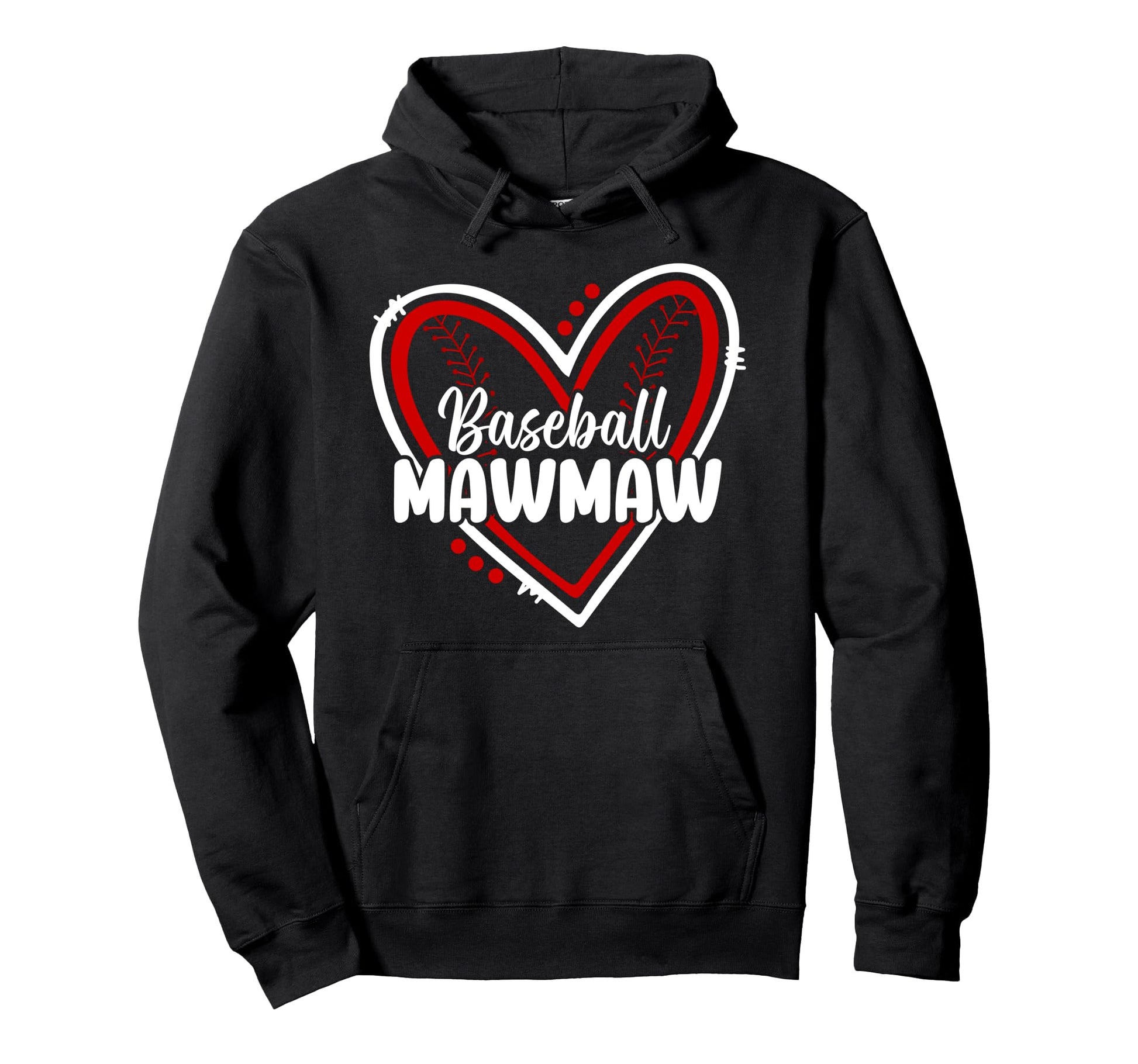 Baseball Mawmaw Heart Mawmaw Baseball Hoodie - Novelty Apparel for Adults - T-Shirt, Sweatshirt, Hoodie