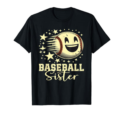Baseball Sister Funny Player Baseball Lover T-Shirt - Unique Graphic Unisex - T-Shirt, Sweatshirt, Hoodie