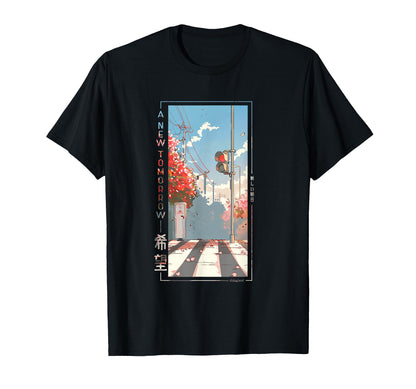 Korean Anime Vibes Vaporwave K T-Shirt - Casual Everyday Wear for Adults - T-Shirt, Sweatshirt, Hoodie