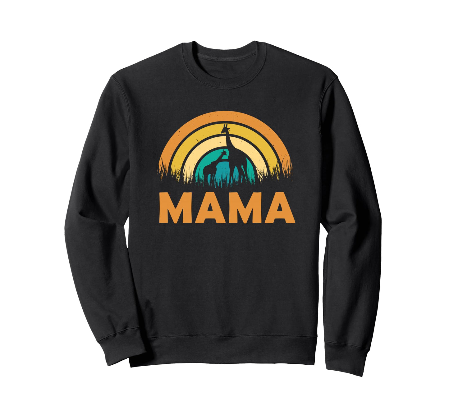 Rainbow Mama Giraffe Sweatshirt - Casual Everyday Wear Unisex - T-Shirt, Sweatshirt, Hoodie