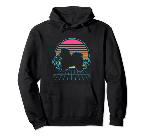 Havanese Dog 80S Vaporwave Aesthetic Hoodie - Minimalist Print for Adults - T-Shirt, Sweatshirt, Hoodie