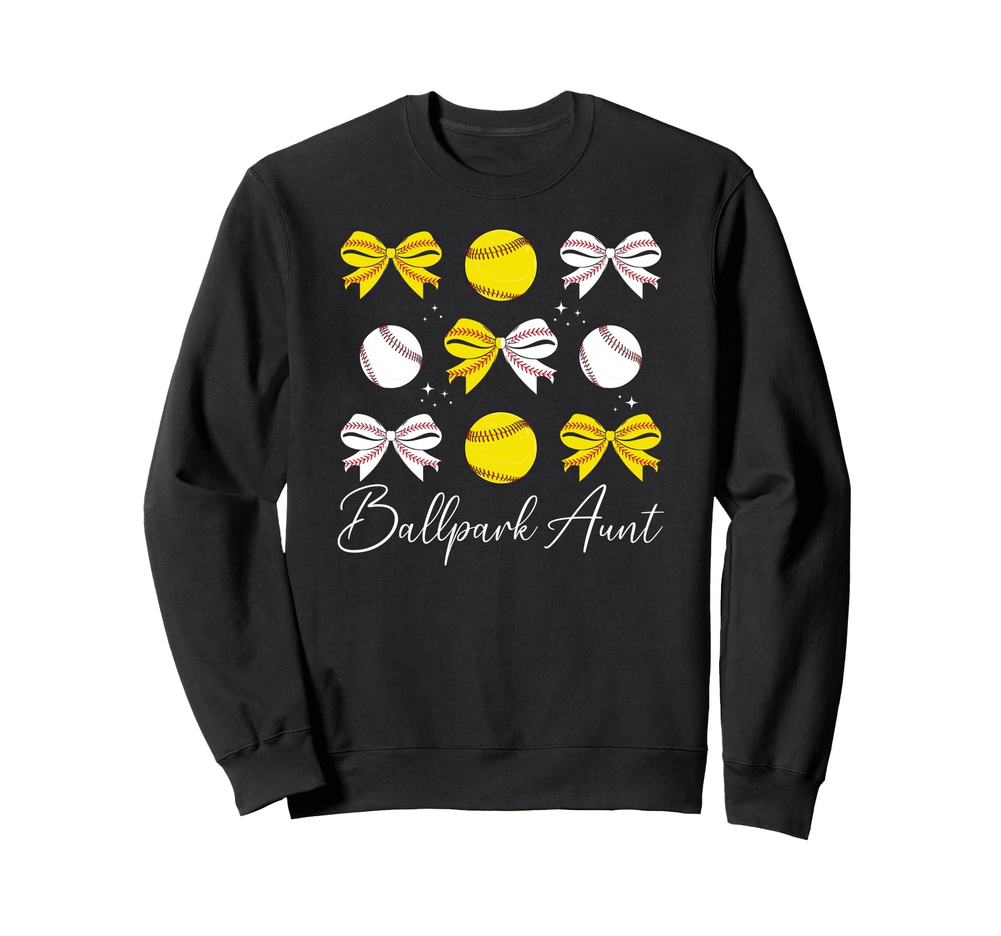 Ballpark Aunt Coquette Softball Sweatshirt - Novelty Apparel for Adults - T-Shirt, Sweatshirt, Hoodie
