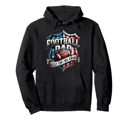 American Football Papa Football Dad Hoodie - Minimalist Print Men Women - T-Shirt, Sweatshirt, Hoodie