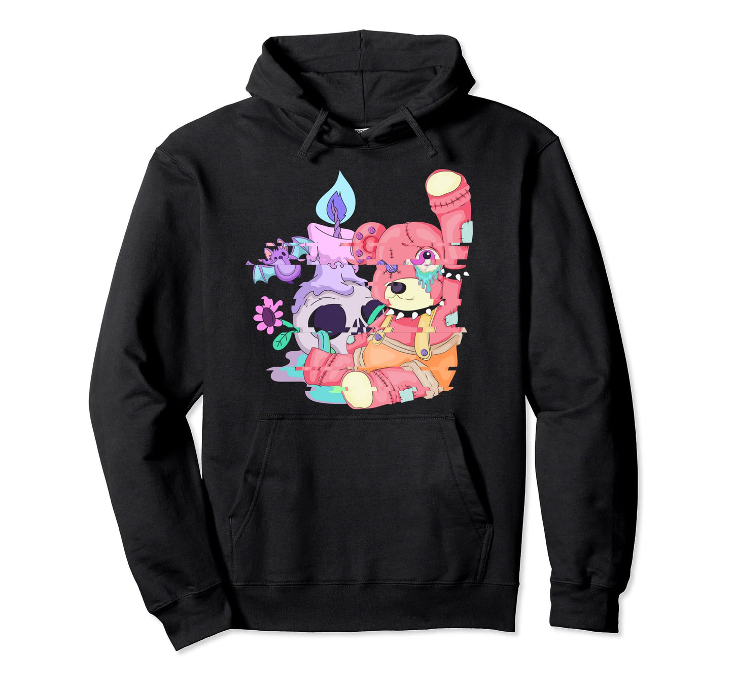 Occult Animal Kawaii Skull Teddy Bear Hoodie - Trendy Graphic for Adults - T-Shirt, Sweatshirt, Hoodie