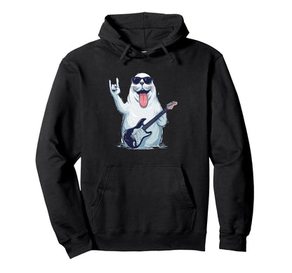 Seal Playing Guitar Funny Animal Rock Hoodie - Streetwear Style Men Women - T-Shirt, Sweatshirt, Hoodie