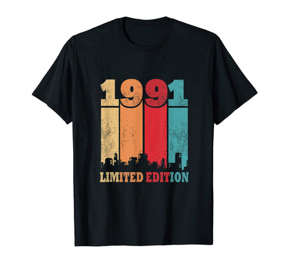 1991 Stripe 30Th Birthday Thirtieth T-Shirt - Unique Graphic Men Women - T-Shirt, Sweatshirt, Hoodie