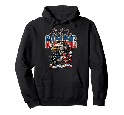 Funny Patriotic Usa Flag Usa Video Hoodie - Fun Novelty Design Men Women - T-Shirt, Sweatshirt, Hoodie
