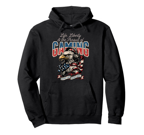 Funny Patriotic Usa Flag Usa Video Hoodie - Fun Novelty Design Men Women - T-Shirt, Sweatshirt, Hoodie