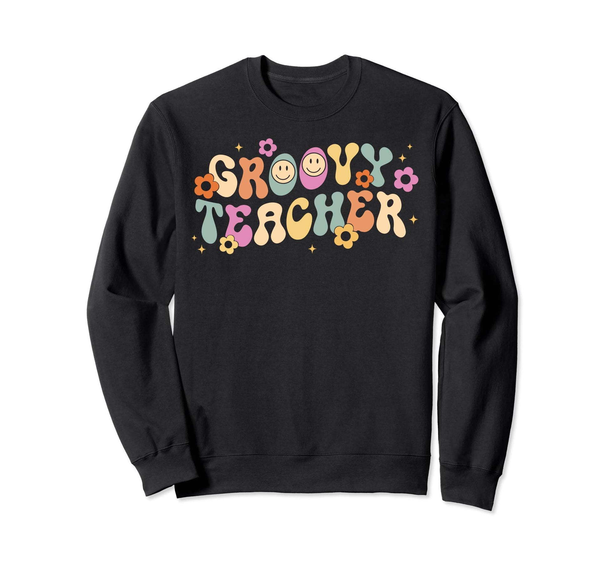 Groovy Boho Teacher Appreciation Sweatshirt - Unique Graphic Men Women - T-Shirt, Sweatshirt, Hoodie