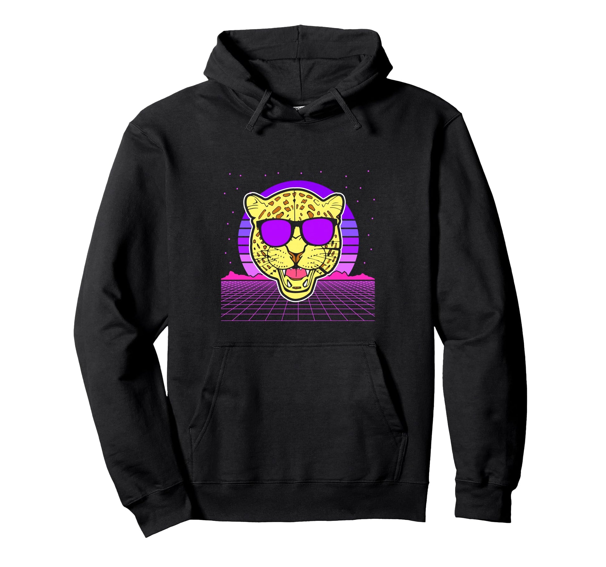 Aesthetic Vaporwave Outfits Leopard Hoodie - Unique Graphic Men Women - T-Shirt, Sweatshirt, Hoodie