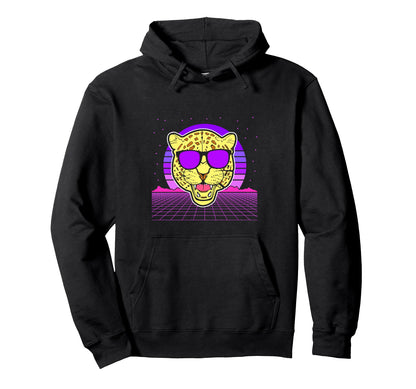 Aesthetic Vaporwave Outfits Leopard Hoodie - Unique Graphic Men Women - T-Shirt, Sweatshirt, Hoodie